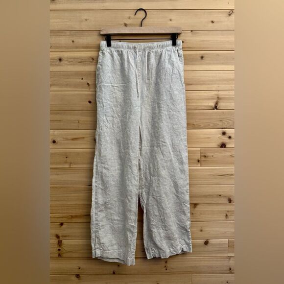 Academy Size Small Pull On Wide Leg High Rise Lightweight Linen Pants - Picture 1 of 13